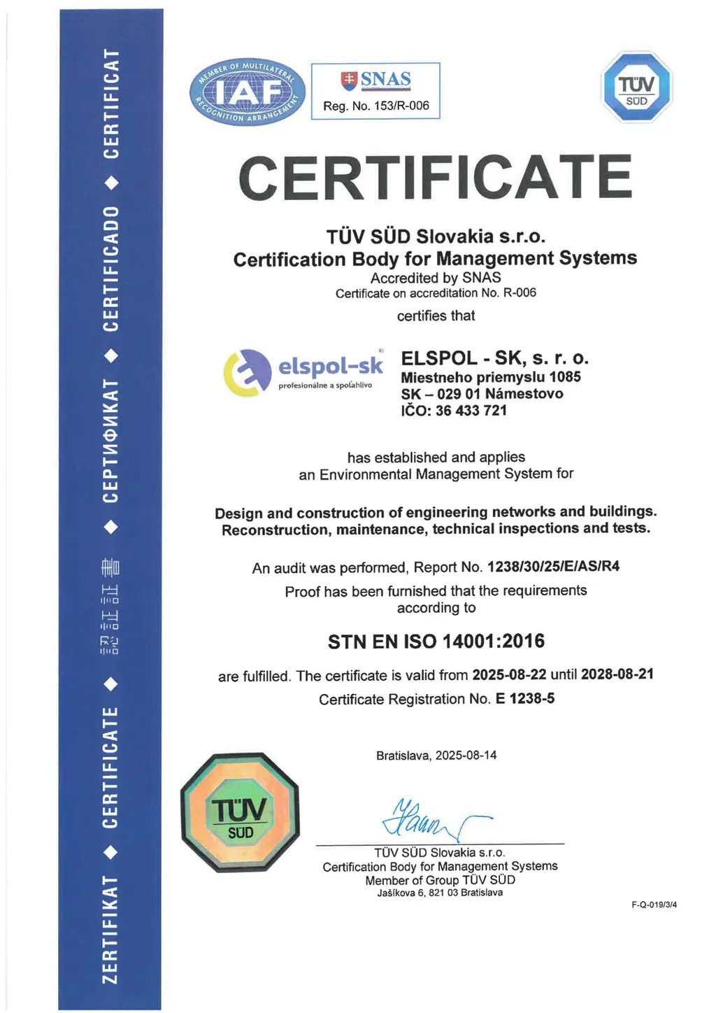 certificate