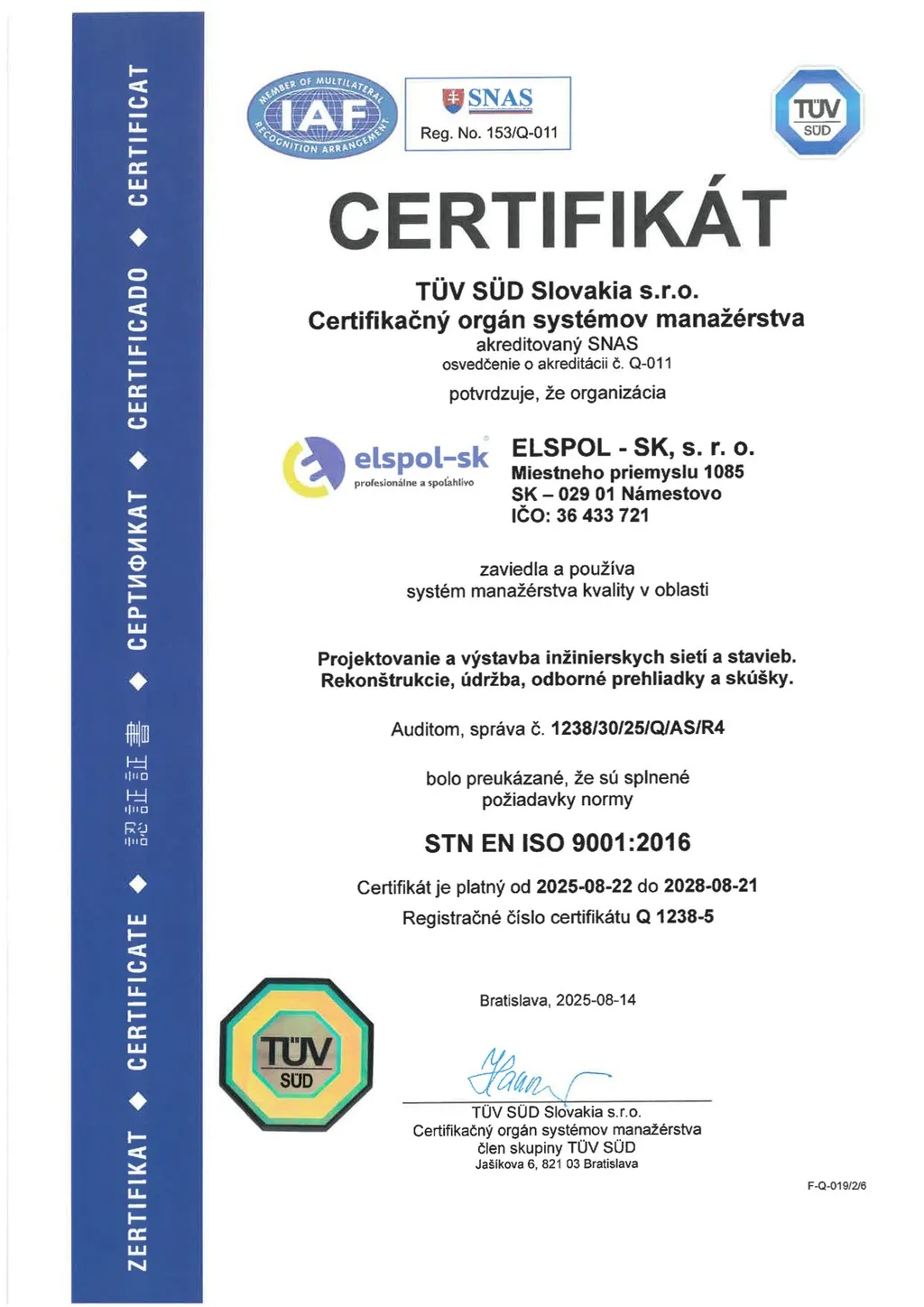 certificate